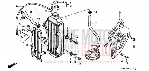 RADIATEUR CR80RV de 1997
